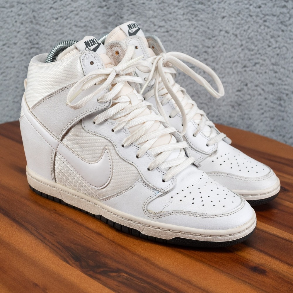 Nike Shoe Women Size 8 Dunk Sky Mesh High White Wedge